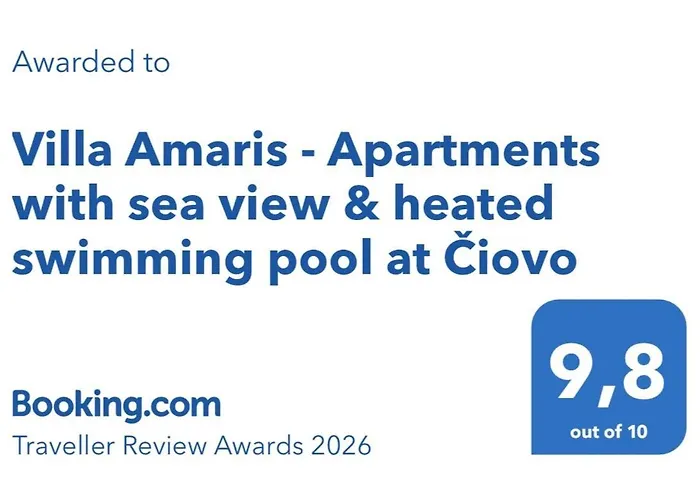 Amaris - With Sea View & Heated Swimming Pool At Ciovo *